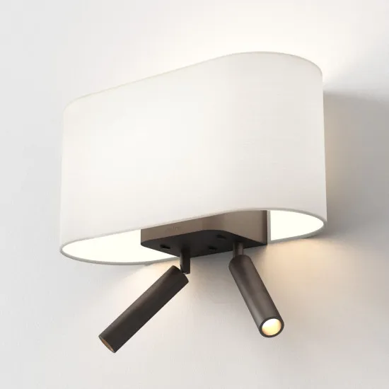 Astro Lighting Venn Reader Twin barna LED fali lámpa olvasólámpával (AST-1433006) E27+LED 3 izzós IP20