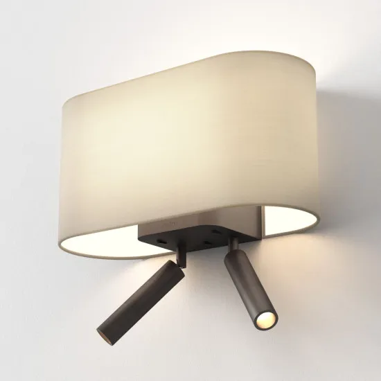 Astro Lighting Venn Reader Twin barna LED fali lámpa olvasólámpával (AST-1433006) E27+LED 3 izzós IP20