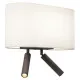 Astro Lighting Venn Reader Twin barna LED fali lámpa olvasólámpával (AST-1433006) E27+LED 3 izzós IP20