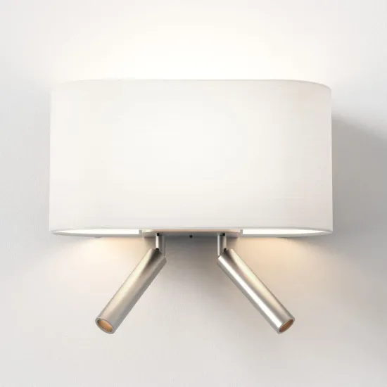 Astro Lighting Venn Reader Twin nikkel LED fali lámpa olvasólámpával (AST-1433010) E27+LED 3 izzós IP20