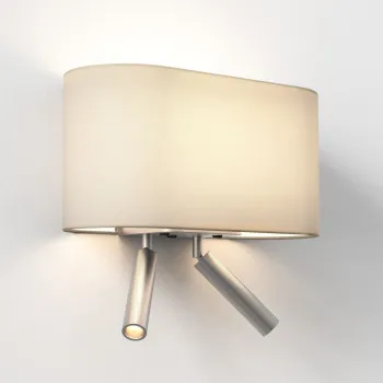 Astro Lighting Venn Reader Twin nikkel LED fali lámpa olvasólámpával (AST-1433010) E27+LED 3 izzós IP20