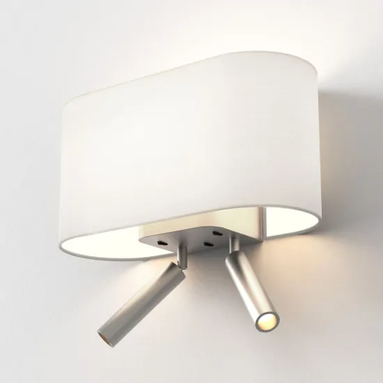 Astro Lighting Venn Reader Twin nikkel LED fali lámpa olvasólámpával (AST-1433010) E27+LED 3 izzós IP20