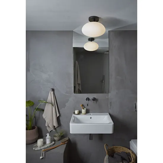 Astro Lighting Zeppo Ceiling fekete fürdőszobai mennyezeti lámpa (AST-1176017) E27 1 izzós IP44