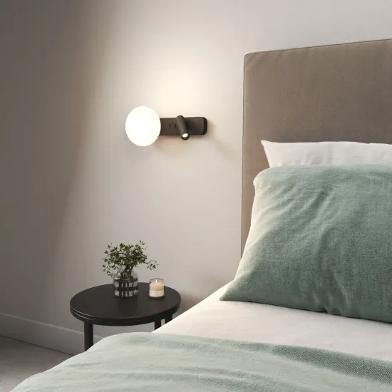 Astro Lighting Zeppo Reader fekete LED fali lámpa olvasólámpával (AST-1176009) G9+LED 2 izzós IP20