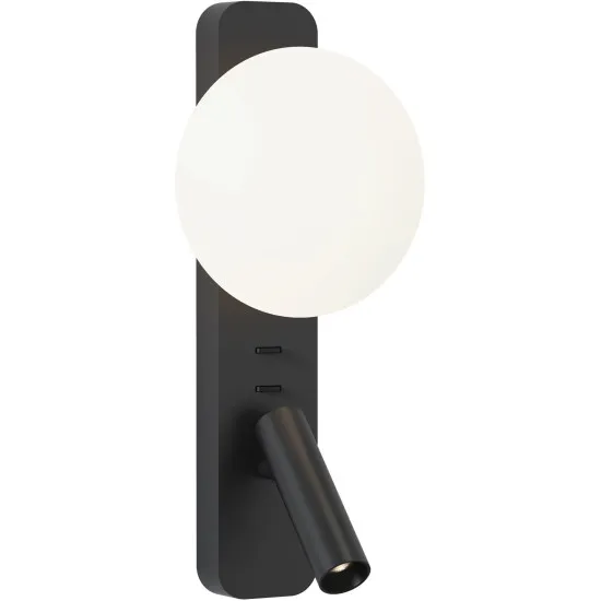 Astro Lighting Zeppo Reader fekete LED fali lámpa olvasólámpával (AST-1176009) G9+LED 2 izzós IP20