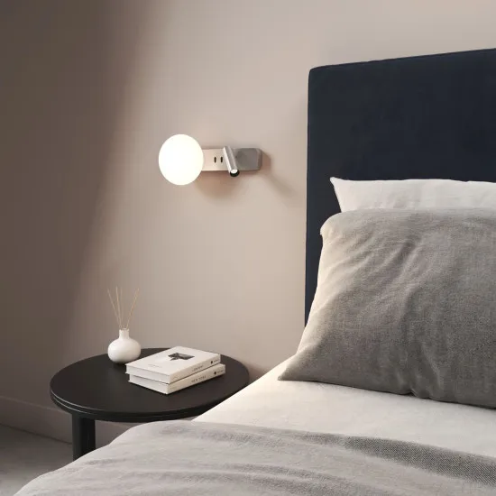 Astro Lighting Zeppo Reader nikkel LED fali lámpa olvasólámpával (AST-1176010) G9+LED 2 izzós IP20