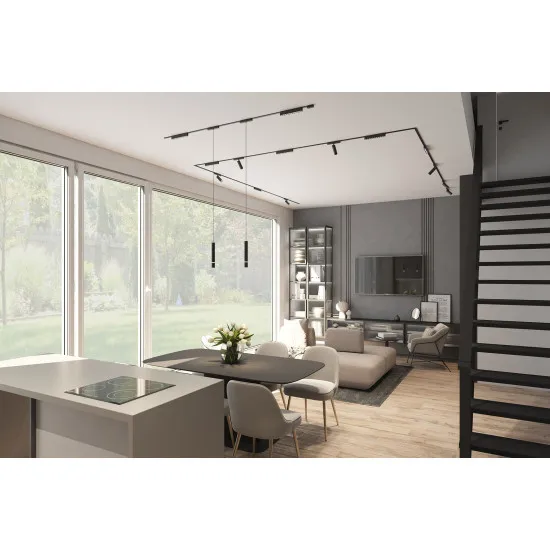 DENKIRS DENKIRS DK fekete Air mágneses sínes rendszer függesztett lámpafej (DEN-DK/EU-5375-BK) LED 1 izzós IP20