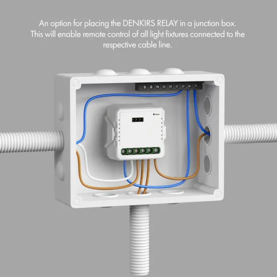 DENKIRS DENKIRS RL fehér Slim LED mágneses sínes rendszerhez egycsatornás relé-kapcsoló (DEN-RL/EU-1001-SM)  1 izzós
