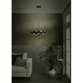 Eglo Altagracia fekete-arany LED függesztett lámpa (EG-390031) LED 2 izzós IP20
