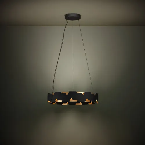 Eglo Altagracia fekete-arany LED függesztett lámpa (EG-390031) LED 2 izzós IP20