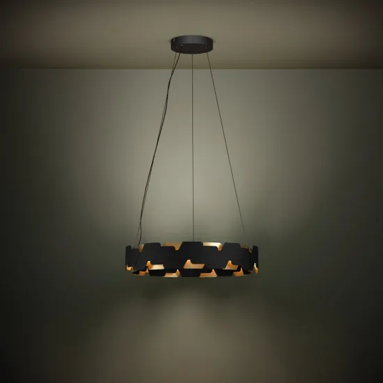 Eglo Altagracia fekete-arany LED függesztett lámpa (EG-390031) LED 2 izzós IP20