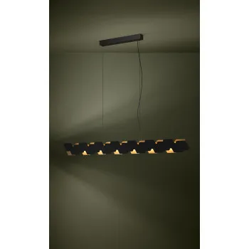 Eglo Altagracia fekete-arany LED függesztett lámpa (EG-390032) LED 4 izzós IP20