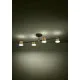 Eglo Altamira fekete-sárgaréz mennyezeti lámpa (EG-39984) GU10 4 izzós IP20