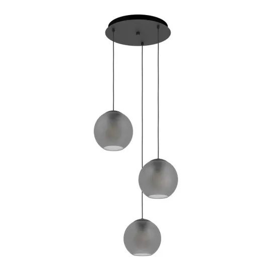 Eglo Arangona fekete-sötétszürke függesztett lámpa (EG-390213) E27 3 izzós IP20