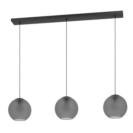 Eglo Arangona fekete-sötétszürke függesztett lámpa (EG-390214) E27 3 izzós IP20