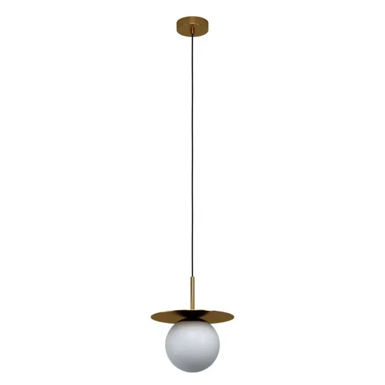 Eglo Arenales fehér-sárgaréz függesztett lámpa (EG-39952) E27 1 izzós IP20