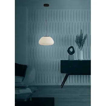 Eglo Balmes fekete-fehér függesztett lámpa (EG-390201) E27 1 izzós IP20