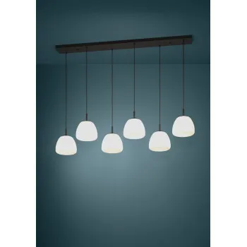 Eglo Balmes fekete-fehér függesztett lámpa (EG-390203) E27 6 izzós IP20