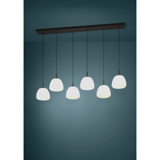 Eglo Balmes fekete-fehér függesztett lámpa (EG-390203) E27 6 izzós IP20