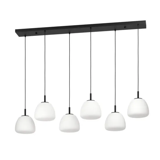 Eglo Balmes fekete-fehér függesztett lámpa (EG-390203) E27 6 izzós IP20