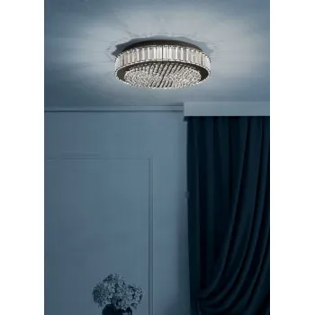 Eglo Balparda fekete-átlátszó LED mennyezeti lámpa (EG-390248) LED 1 izzós IP20