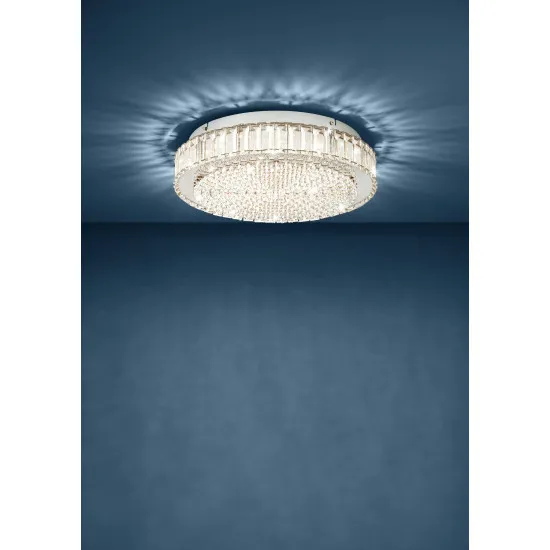 Eglo Balparda króm-átlátszó LED mennyezeti lámpa (EG-39746) LED 1 izzós IP20