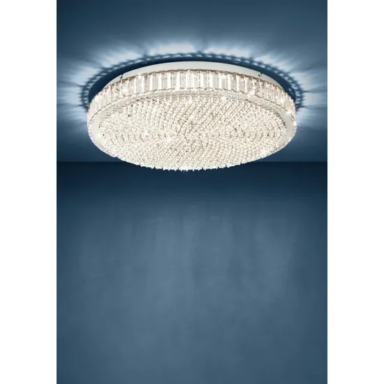 Eglo Balparda króm-átlátszó LED mennyezeti lámpa (EG-39747) LED 8 izzós IP20