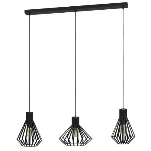 Eglo Basidano fekete függesztett lámpa (EG-390125) E27 3 izzós IP20