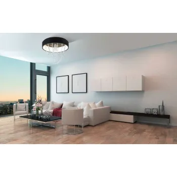 Eglo Berlona fekete-átlátszó LED mennyezeti lámpa (EG-39762) LED 2 izzós IP20