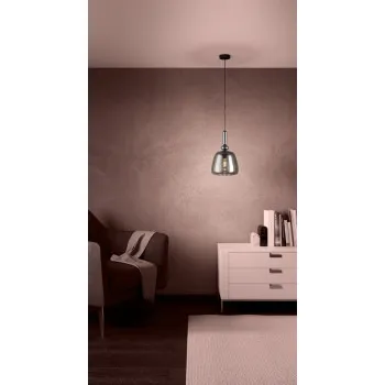 Eglo Bovino fekete-szürke függesztett lámpa (EG-39997) E27 1 izzós IP20