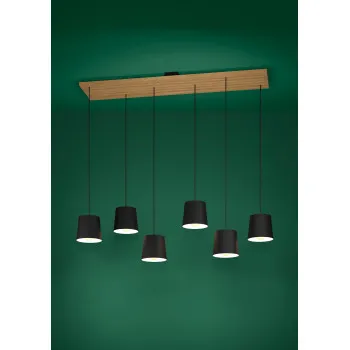 Eglo Camarioca barna-fekete függesztett lámpa (EG-390131) E27 6 izzós IP20