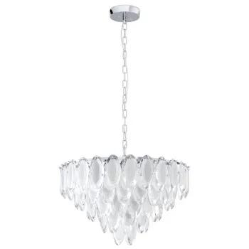 Eglo Carvario króm-átlátszó függesztett lámpa (EG-39722) E14 10 izzós IP20