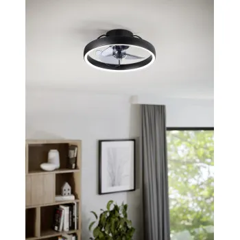 Eglo Manarola fekete LED ventilátoros lámpa (EG-35247) LED 1 izzós IP20