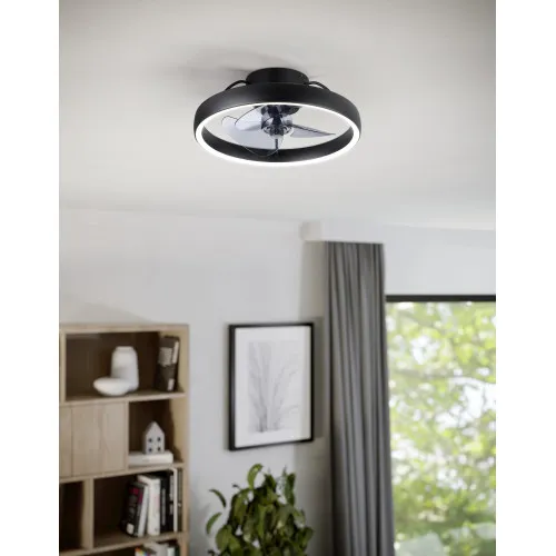 Eglo Manarola fekete LED ventilátoros lámpa (EG-35247) LED 1 izzós IP20