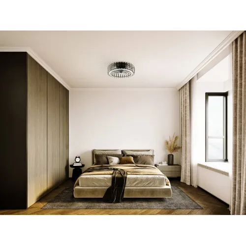 Eglo Orikum fekete LED ventilátoros lámpa (EG-35236) LED 1 izzós IP20