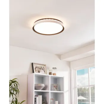 EGLO SELUCI fekete-fehér-átlátszó LED mennyezeti lámpa (EG-99781) LED 4 izzós IP20