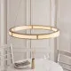 Endon Classic Ribbed Hoop arany-átlátszó függesztett lámpa (END-111334) LED 1 izzós IP20