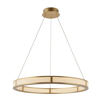 Endon Classic Ribbed Hoop arany-átlátszó függesztett lámpa (END-111334) LED 1 izzós IP20