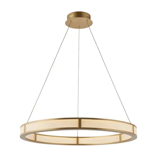 Endon Classic Ribbed Hoop arany-átlátszó függesztett lámpa (END-111334) LED 1 izzós IP20