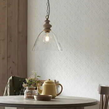 Endon Cotswold barna-átlátszó falikar (END-110825) E27 1 izzós IP20