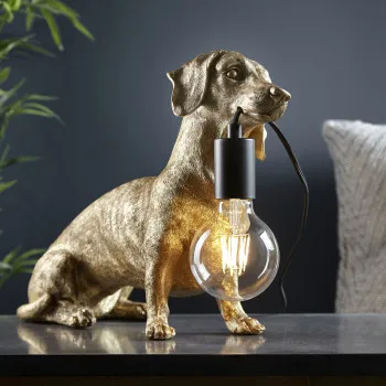 Endon Dachshund arany-fekete gyermek asztali lámpa (END-101187) E27 1 izzós IP20