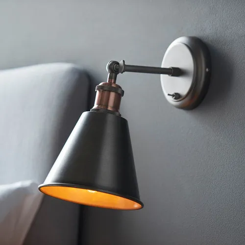Endon Hal bronz fali lámpa (END-92866) E27 1 izzós IP20