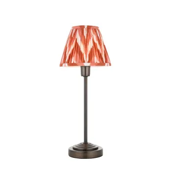 Endon Rise & Zigzag bronz-narancs asztali lámpa (END-120755) E14 1 izzós IP20