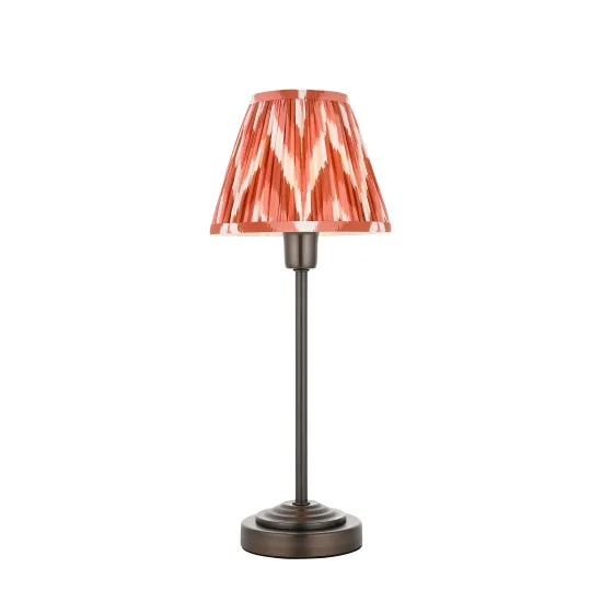 Endon Rise & Zigzag bronz-narancs asztali lámpa (END-120755) E14 1 izzós IP20