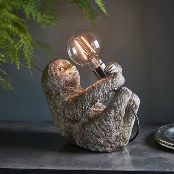 Endon Sloth ezüst-átlátszó gyermek asztali lámpa (END-95079) E27 1 izzós IP20