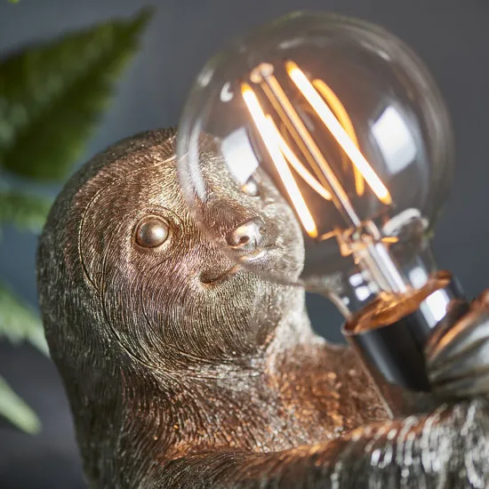 Endon Sloth ezüst-átlátszó gyermek asztali lámpa (END-95079) E27 1 izzós IP20
