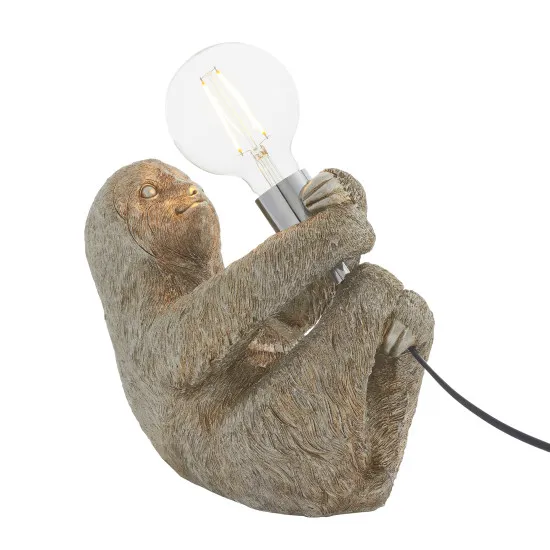 Endon Sloth ezüst-átlátszó gyermek asztali lámpa (END-95079) E27 1 izzós IP20