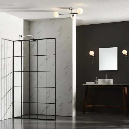 Endon Spa króm-fehér vízvédett fürdőszobai mennyezeti lámpa (END-93904) G9 3 izzós IP44