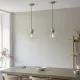 Endon Travi sárgaréz-átlátszó függesztett lámpa (END-120661) E27 1 izzós IP20