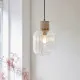 Endon Travi Ribbed sárgaréz-átlátszó függesztett lámpa (END-120664) E27 1 izzós IP20